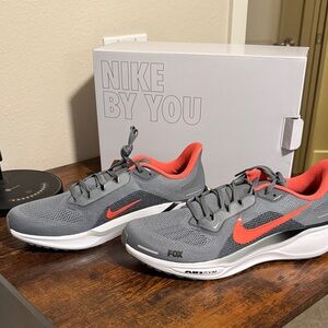 Nike Pinky Red and White Custom Shoes